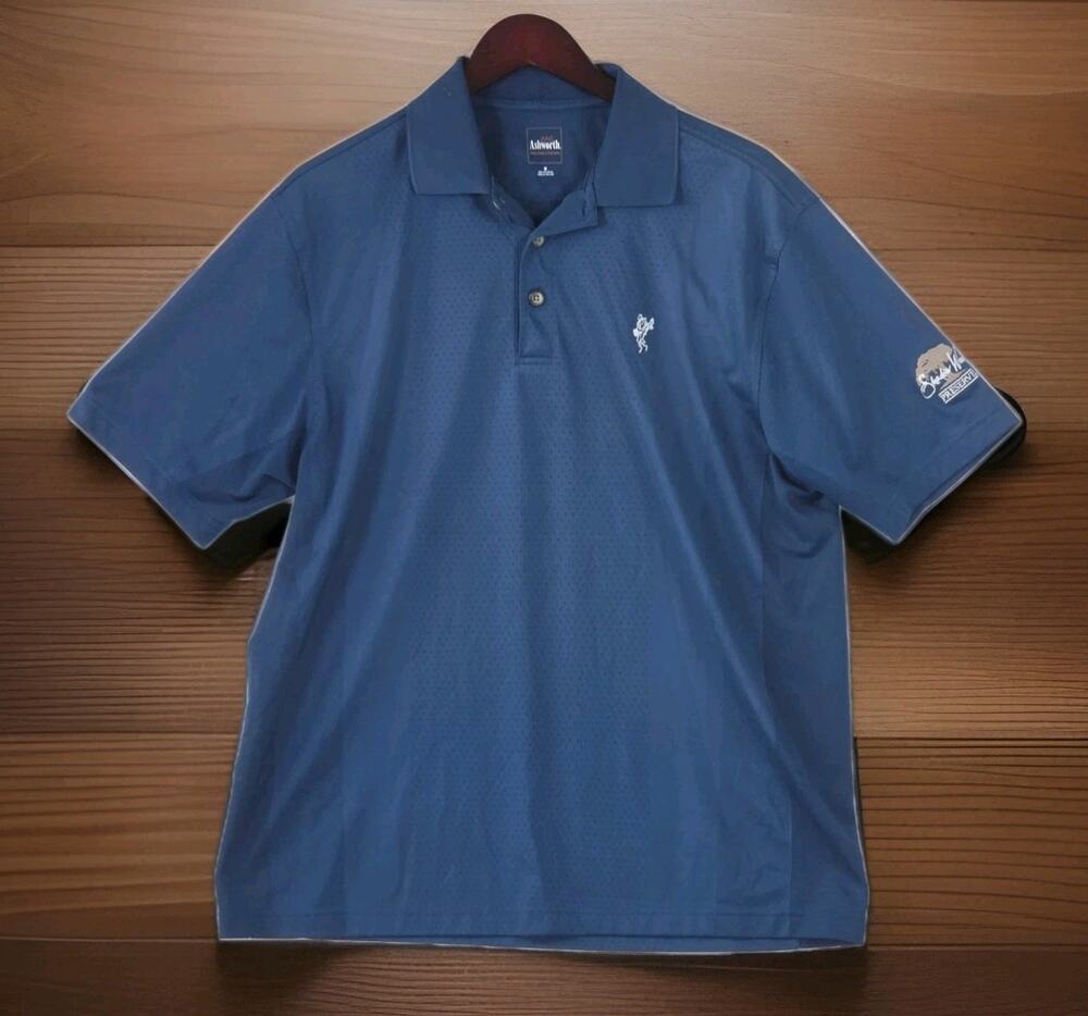 Ashworth Weather Systems Dry Tech Men's Medium Polo Breathable Quick Dry Shirt